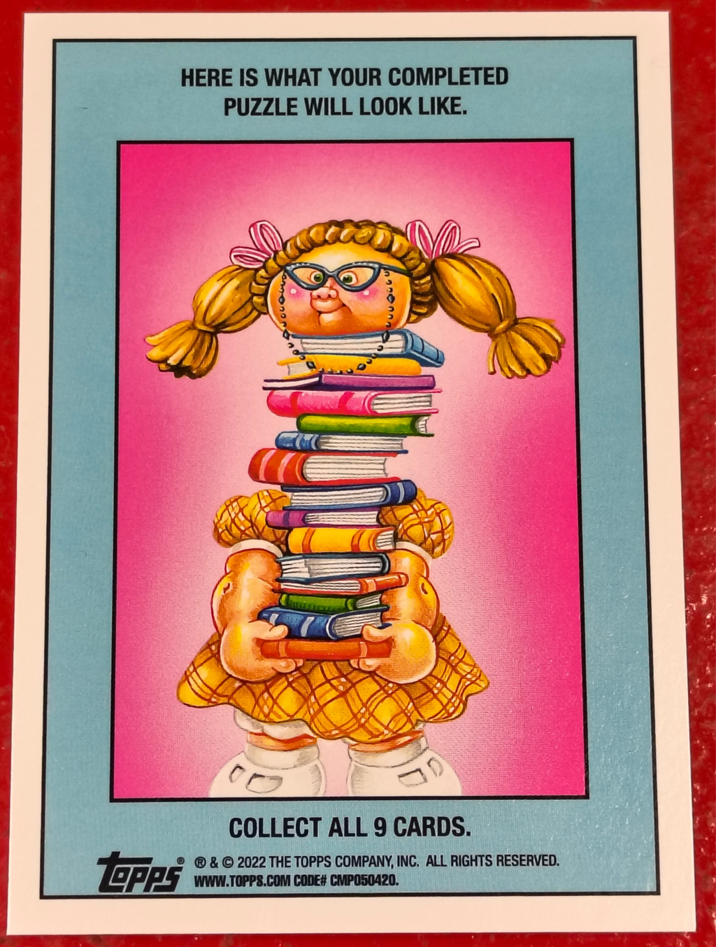 2022 Garbage Pail Kids GPK Book Worms Savage Simon 90a Green Parallel image 2