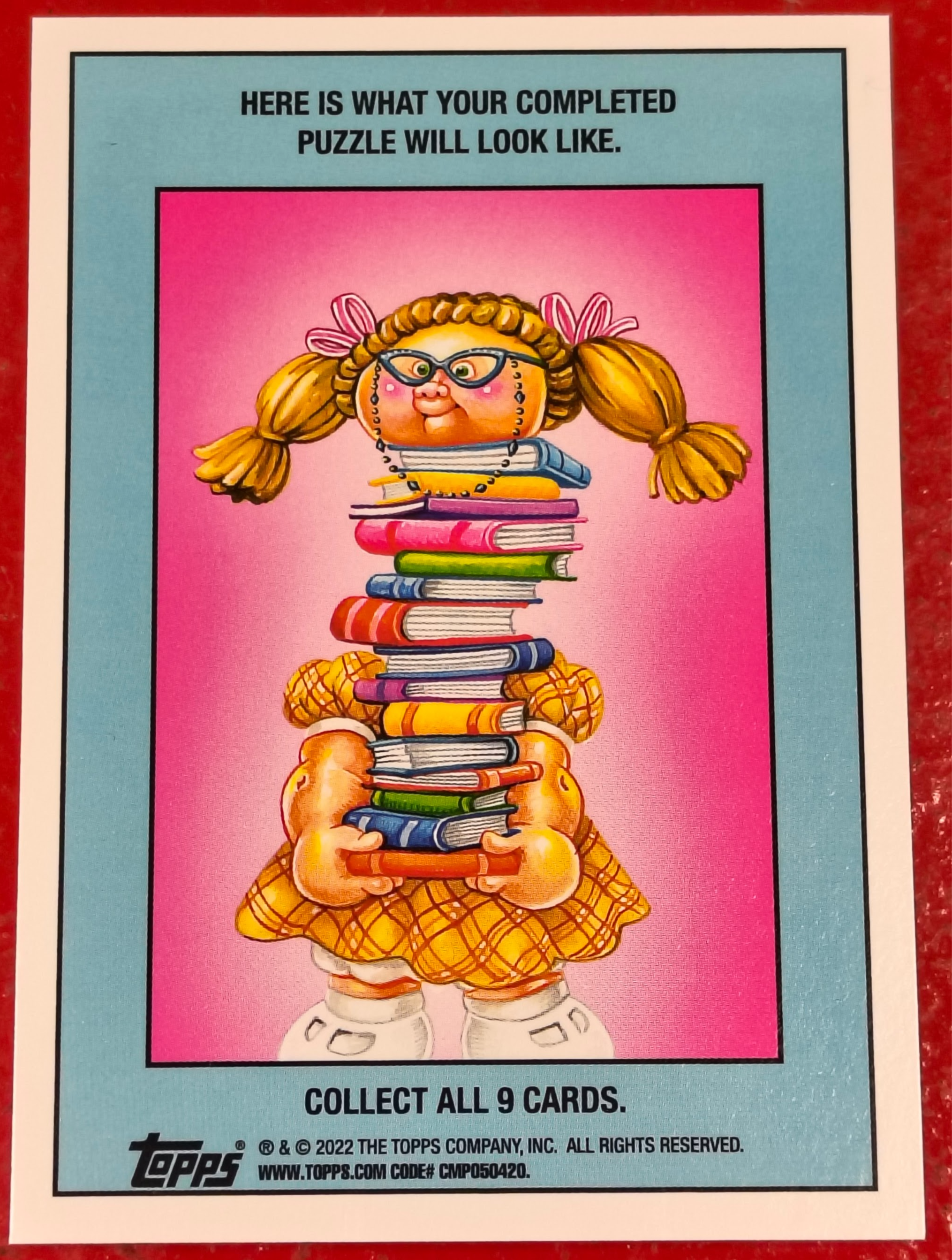 2022 Garbage Pail Kids GPK Book Worms Savage Simon 90a Green Parallel image 2