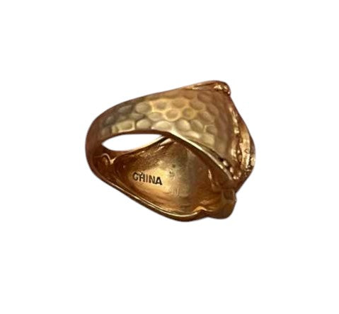 Staur Intricate Gold Plated 925 Silver Amethyst Ring w/ Box image 3