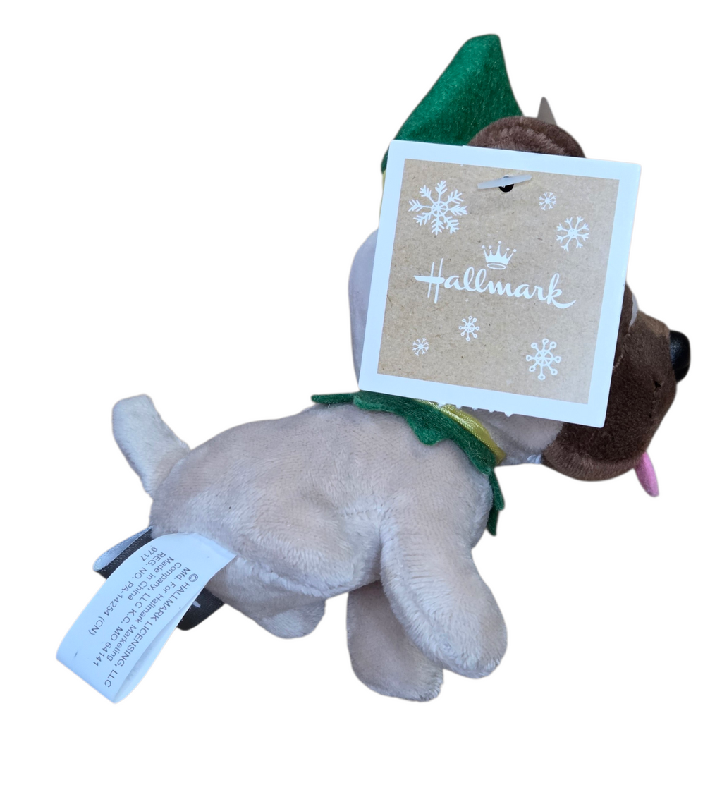 Hallmark Holiday Christmas Elf Pug Dog 5" Plush image 3
