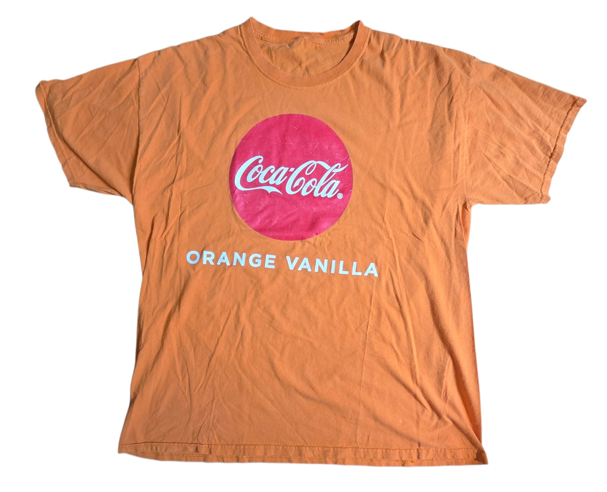 Coca Cola Orange Vanilla Coke Orange Promo T-Shirt Size XL