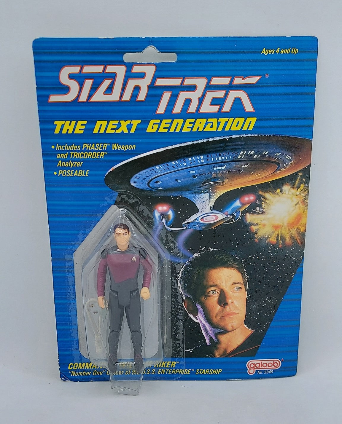 1988 Galoob Star Trek The Next Generation Commander William Riker