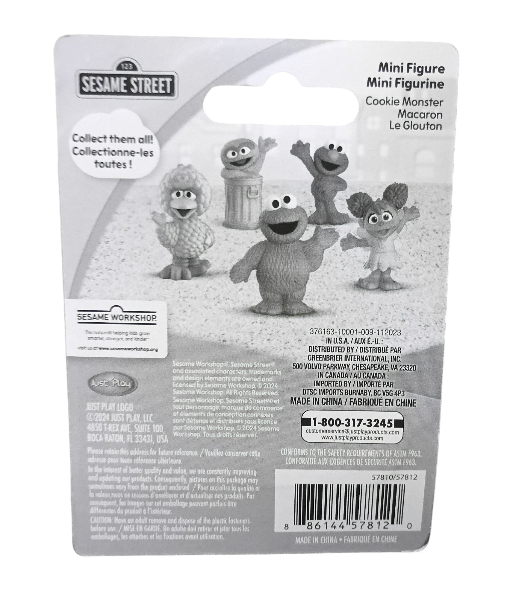 2024 Just Play Sesame Street 3" Cookie Monster Figure image 2