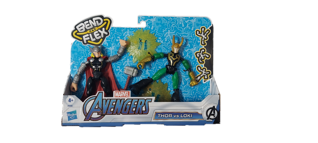 Avengers Marvel Bend and Flex Thor Vs. Loki 6-Inch Flexible Figures