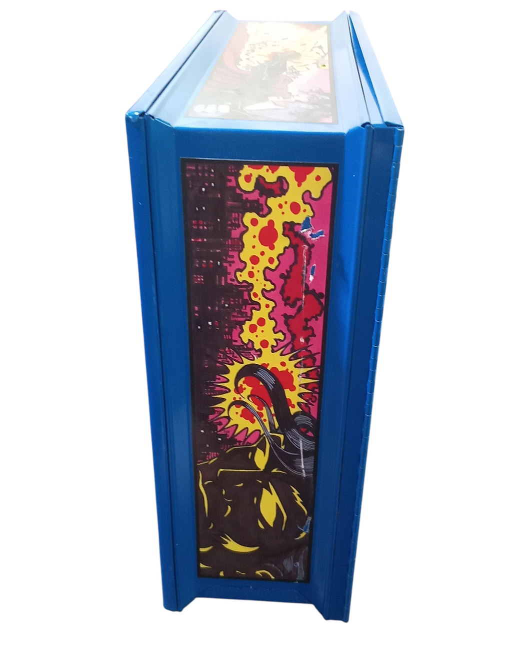 Vintage Metal Comic Card Protector Tin Metal Storage Superhero Rick Stasi Art image 5