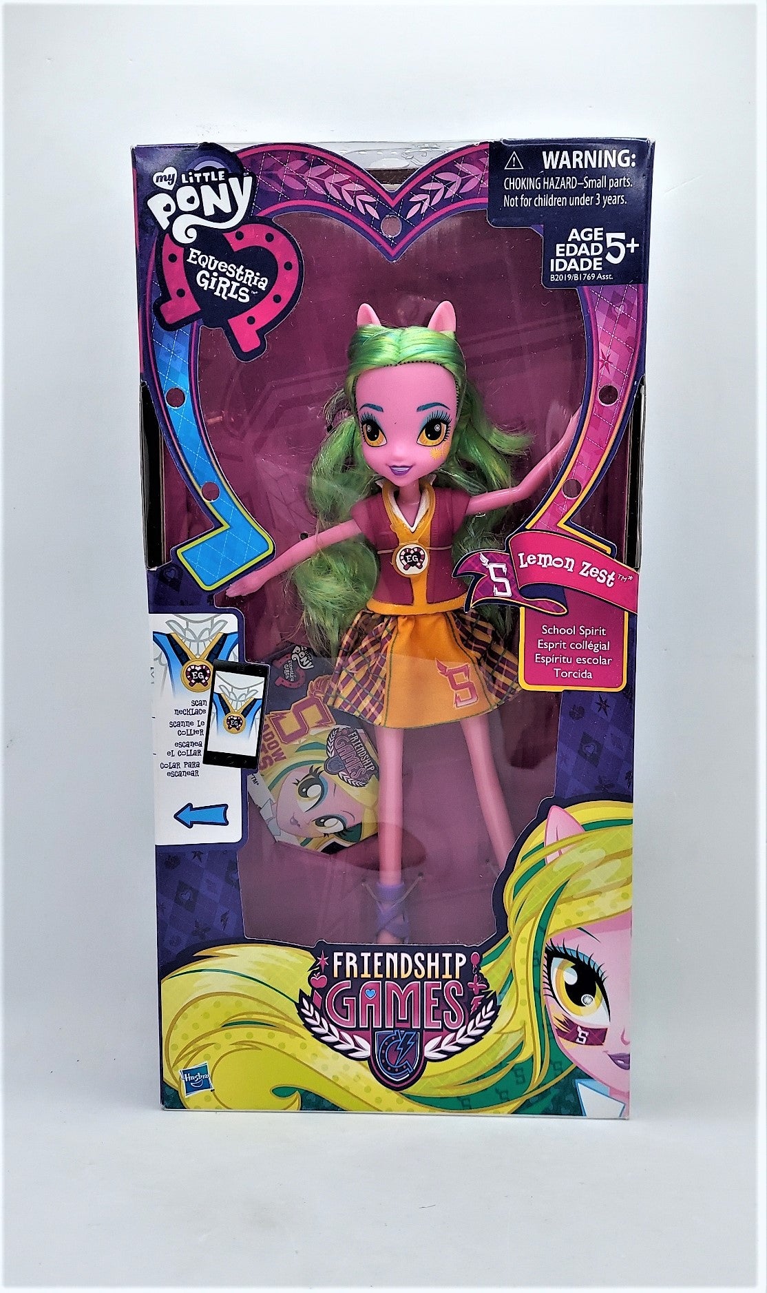 2014 My Little Pony Equestria Girls Friendship Games Lemon Zest School Spirit 9"
