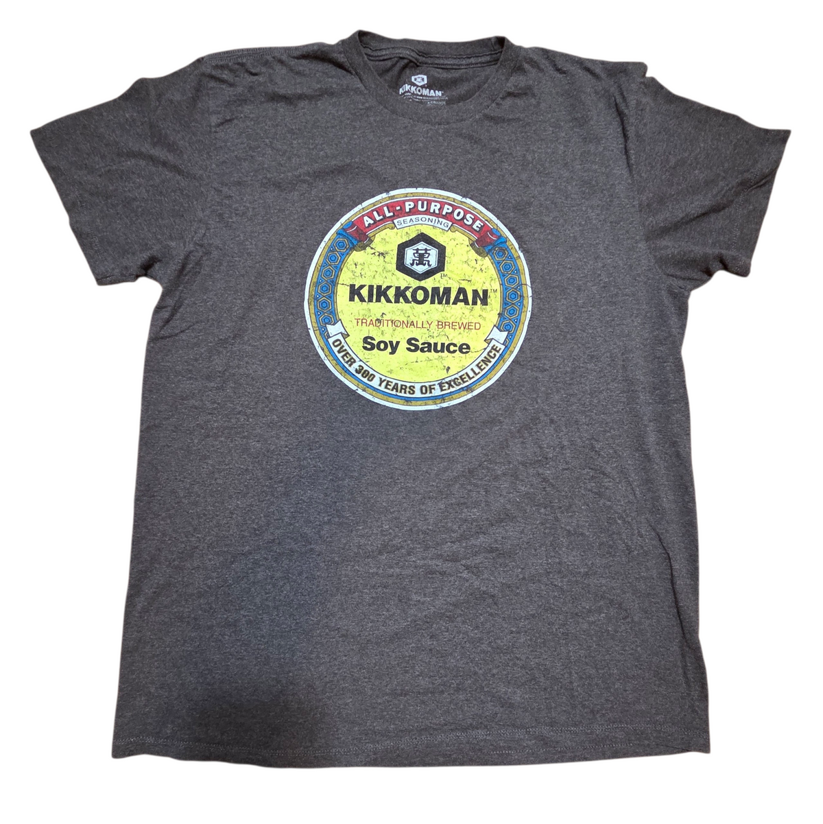 Official Kikkoman Soy Sauce Grey Graphic T-Shirt Men's Size XL