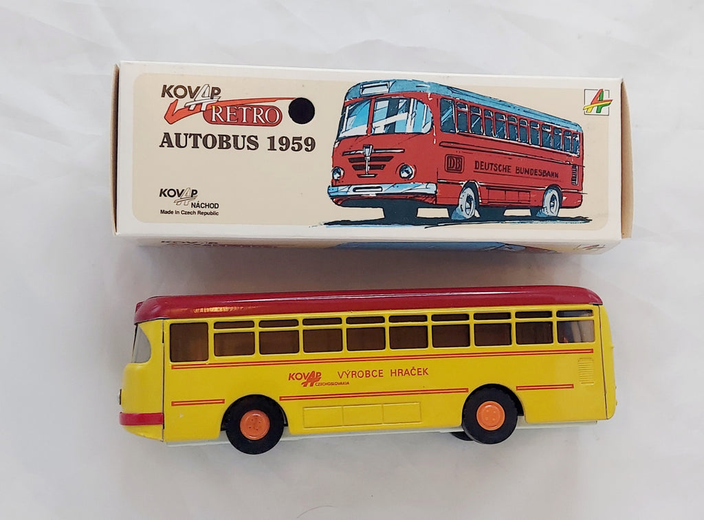 Kovap Retrobus 05-575/001 1959 Czech Republic Tin Yellow/Red Bus Retro Bussing
