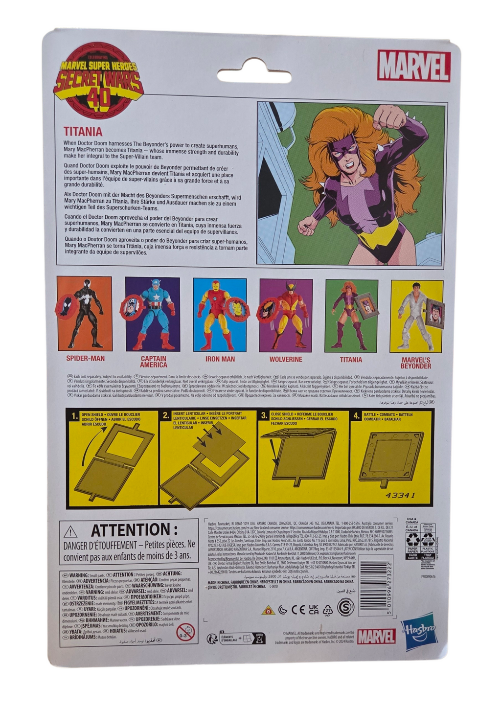 Marvel Legends Titania Secret Wars 40th Anniversary Retro Card Figure image 2