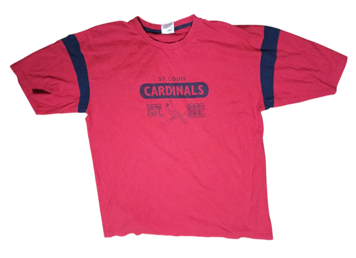 Genuine Merchandise St Louis Cardinals Est. 1892 Red Blue Raglan T-Shirt 2XL