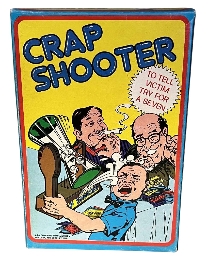 1982 Nadel & Sons Novelty Crap Shooter Squirts Water When You Turn the Handle