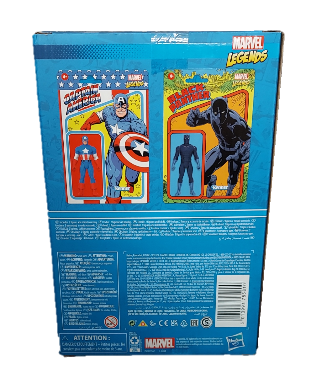Hasbro: Marvel Legends Retro - Captain America and Black Panther 2 Pack image 2
