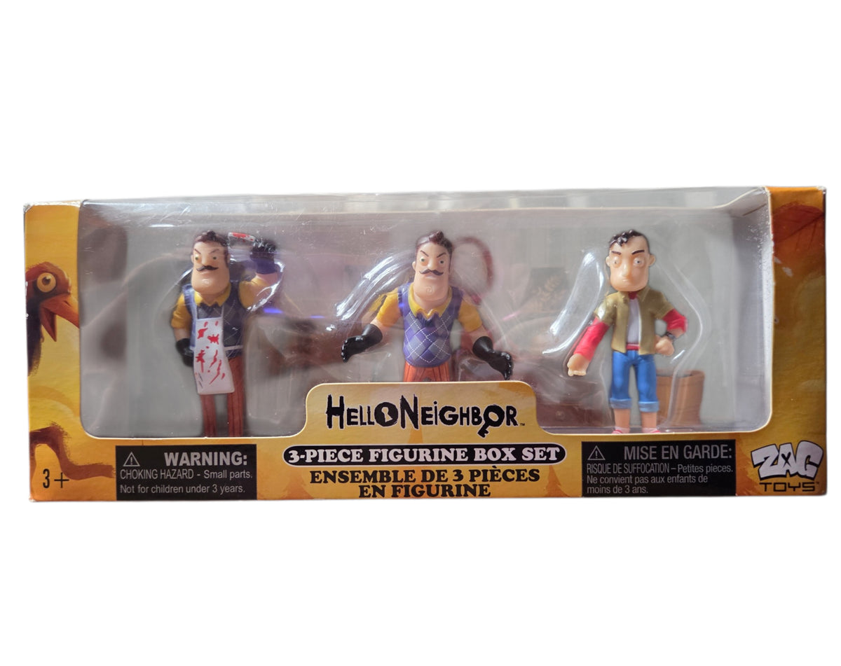 Zag Toys Hello Neighbor Action Figure 3 Piece Figurine Box Set #00544