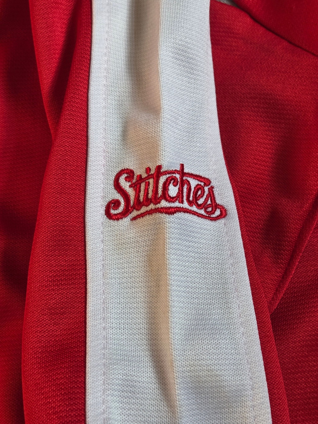 Stitches Chicago Bulls Red/White Flashback Track Jacket Zip Up Size Small image 3