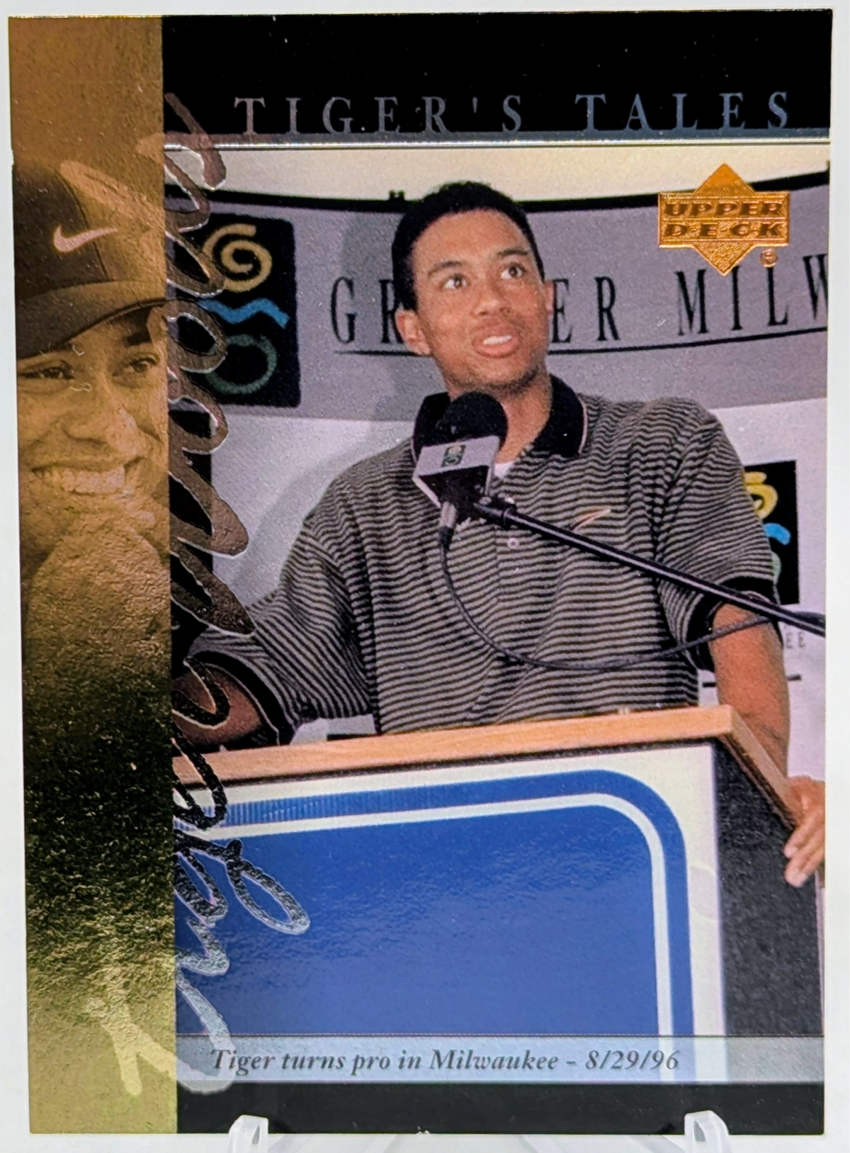 2001 Upper Deck - Tiger's Tales #TT12 Tiger Woods Golf Rookie RC