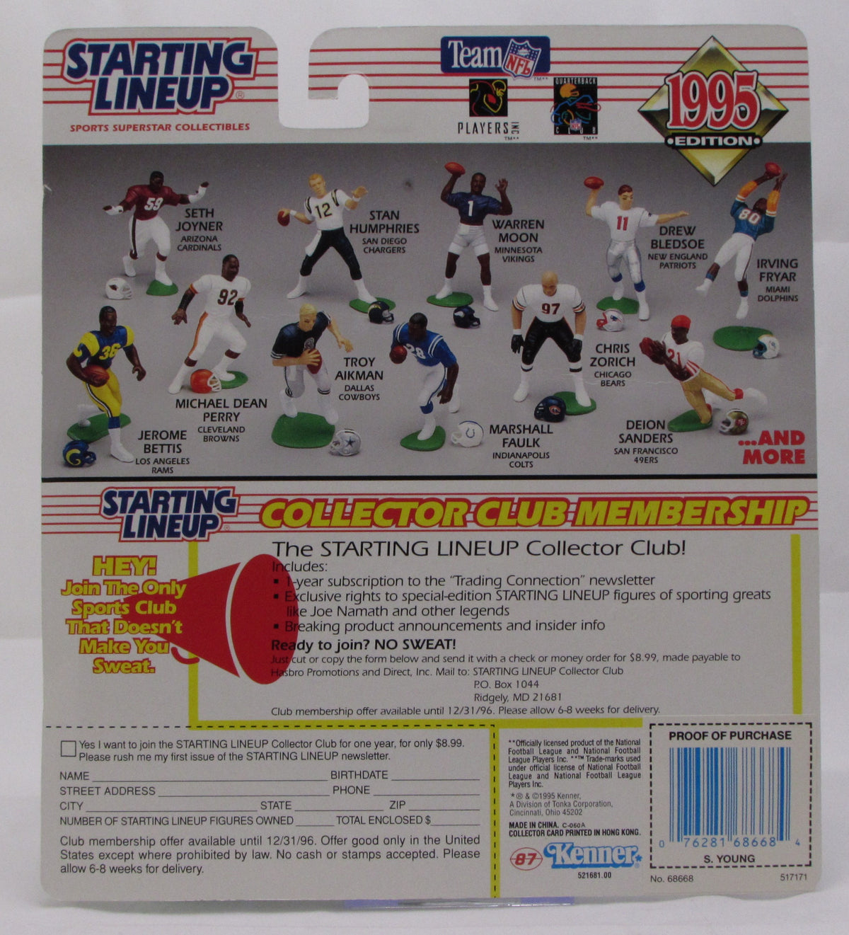 1995 Starting Lineup Steve Young San Francisco 49ers Football Figure image 2