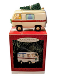 1995 Hallmark Merry RV Camper Christmas Mr. & Mrs. Santa Claus Keepsake Ornament