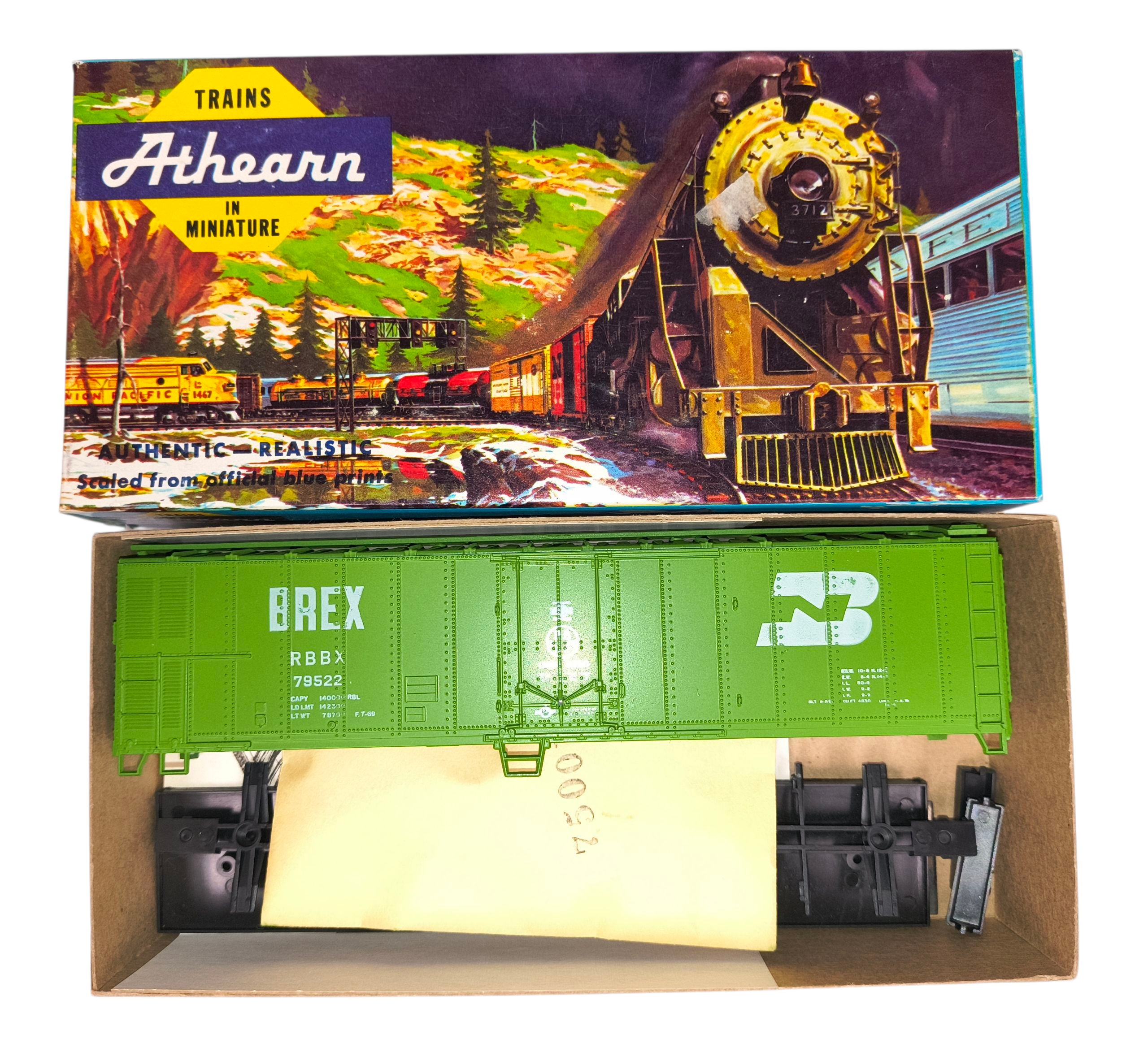 Athearn Blue Box 1623 50' Mechanical Reefer BREX RBBX 79522 Green RTR HO Scale
