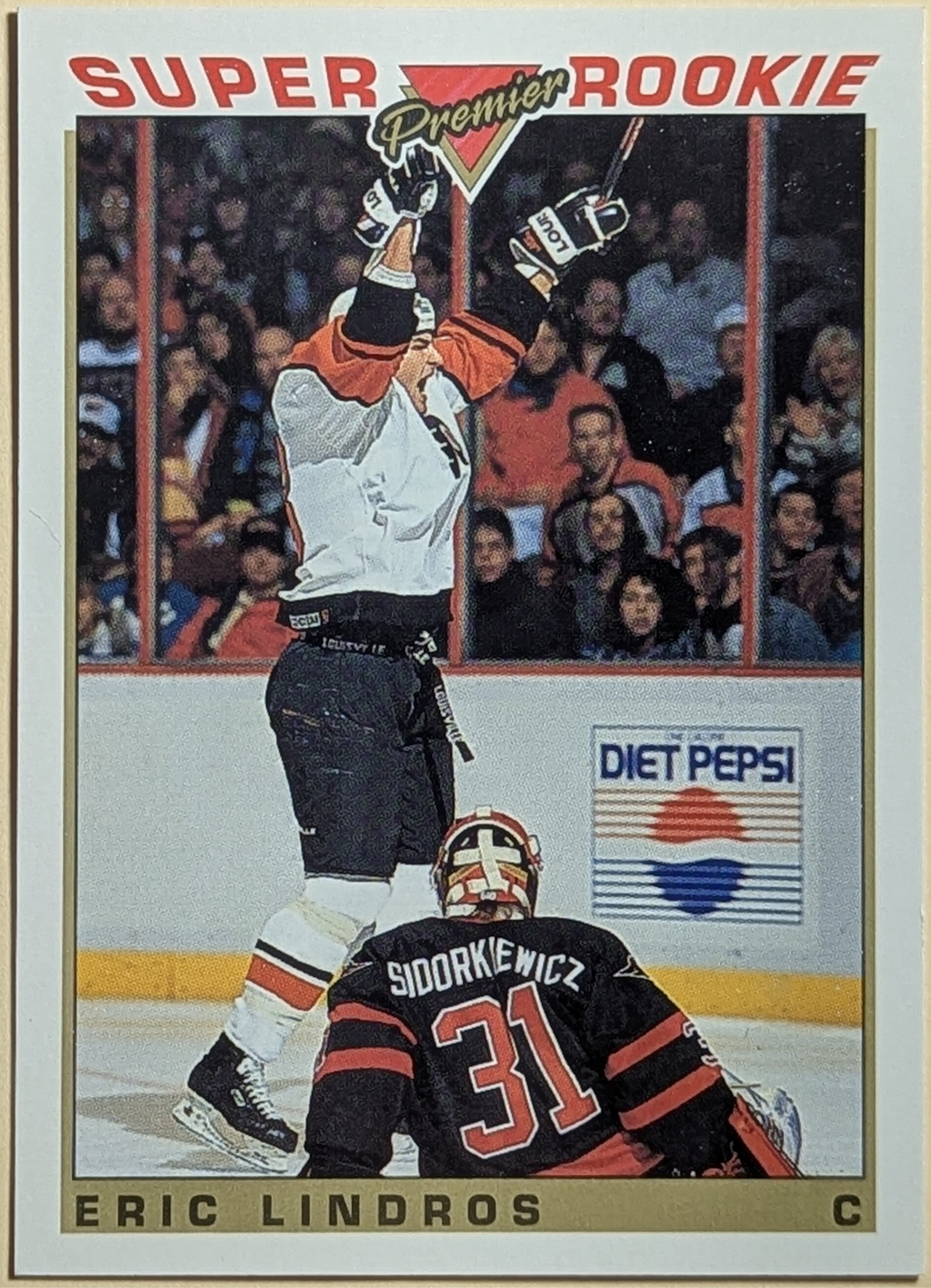1993-94 Topps Premier Eric Lindros Philadelphia Flyers Super Rookie Card #121