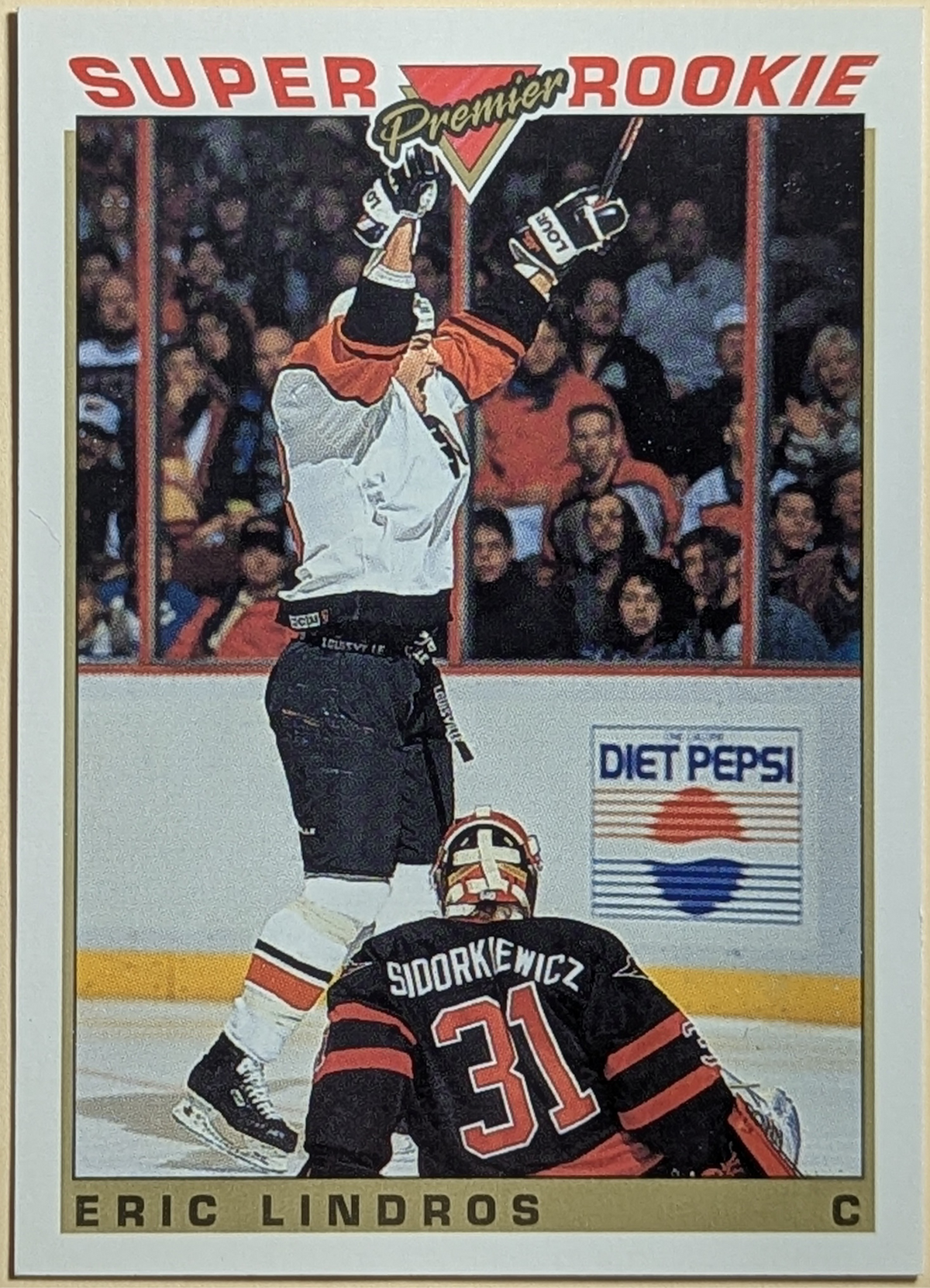 1993-94 Topps Premier Eric Lindros Philadelphia Flyers Super Rookie Card #121