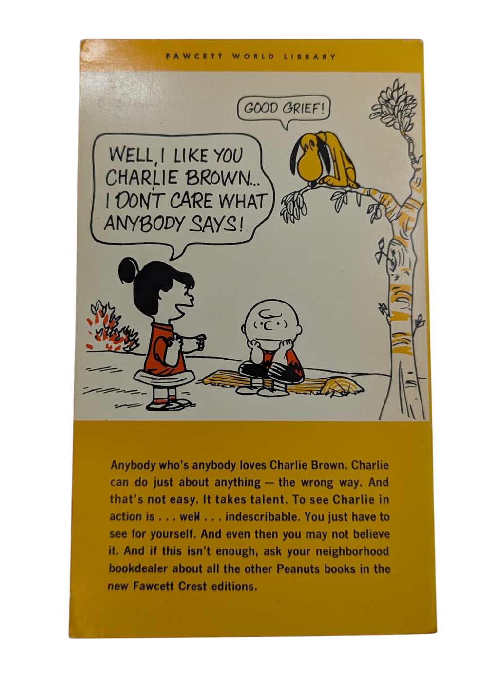 1967 Fawcett Crest We're On Your Side, Charlie Brown By Charles Schulz Book image 2