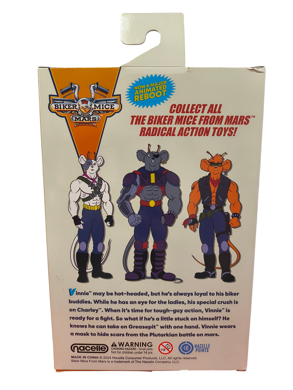 2024 Nacelle Biker Mice From Mars Vinnie Cool Attitude Mouse 7" Figure image 2