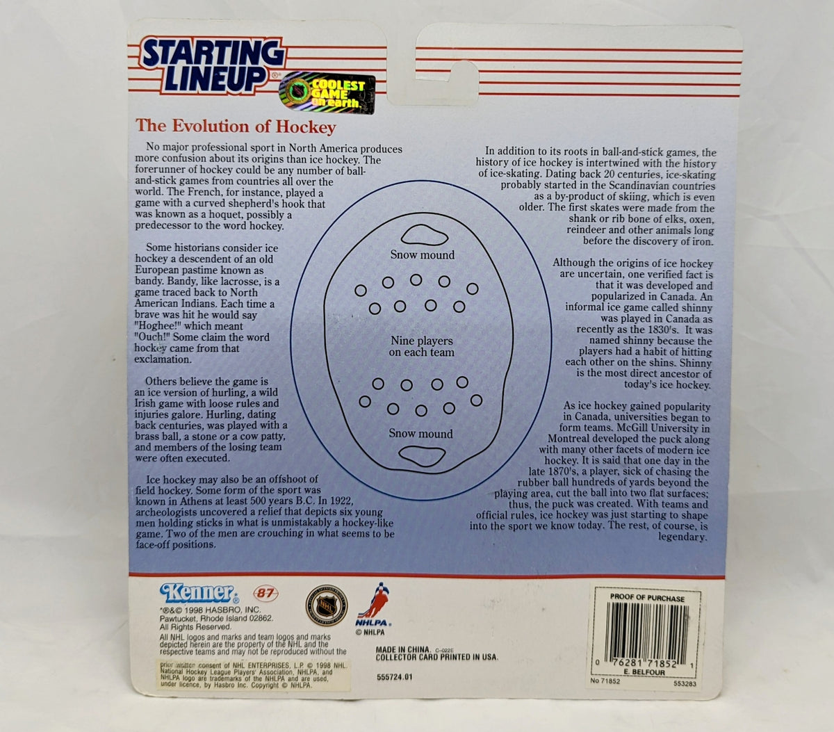 1998 Starting Lineup Ed Belfour Dallas Stars Hockey Figure image 2