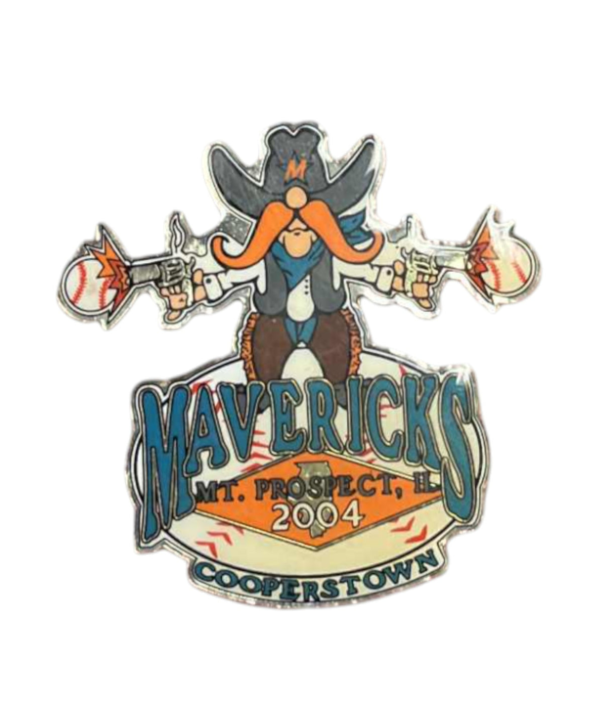 2004 Cooperstown Dreams Park Trading Pins Mt Prospect Mavericks Baseball Pin