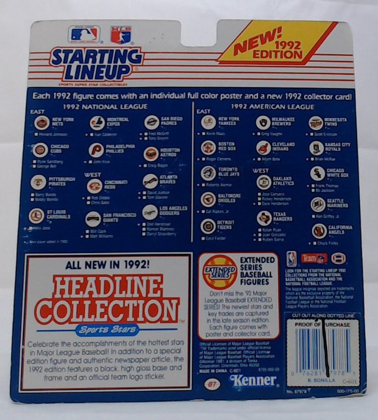1991 Starting Lineup Bobby Bonilla Pittsburg Pirates Baseball Figure image 2