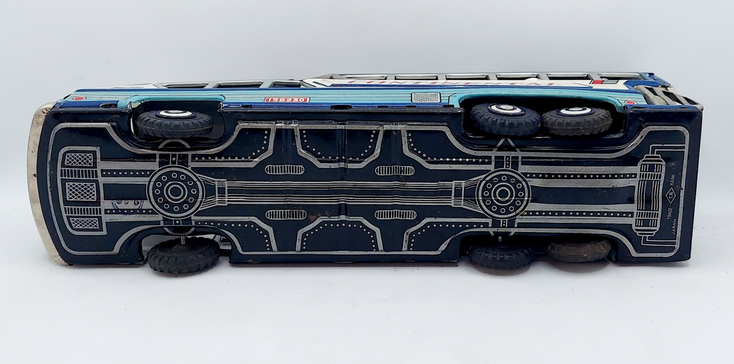 1950s/60s Nomura TN Continental Express #7 Tin Litho 156230 Friction Bus image 5