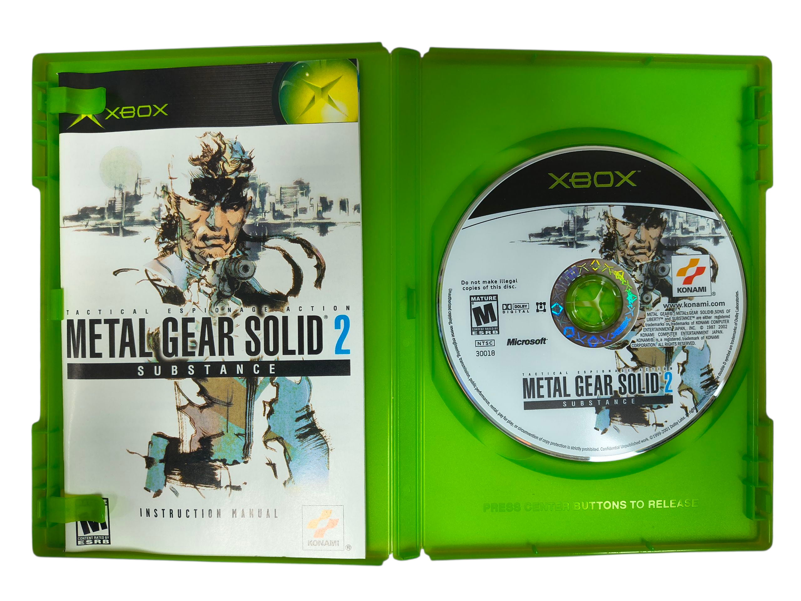 2002 Konami Microsoft Xbox Metal Gear Solid 2: Substance Complete CIB image 2