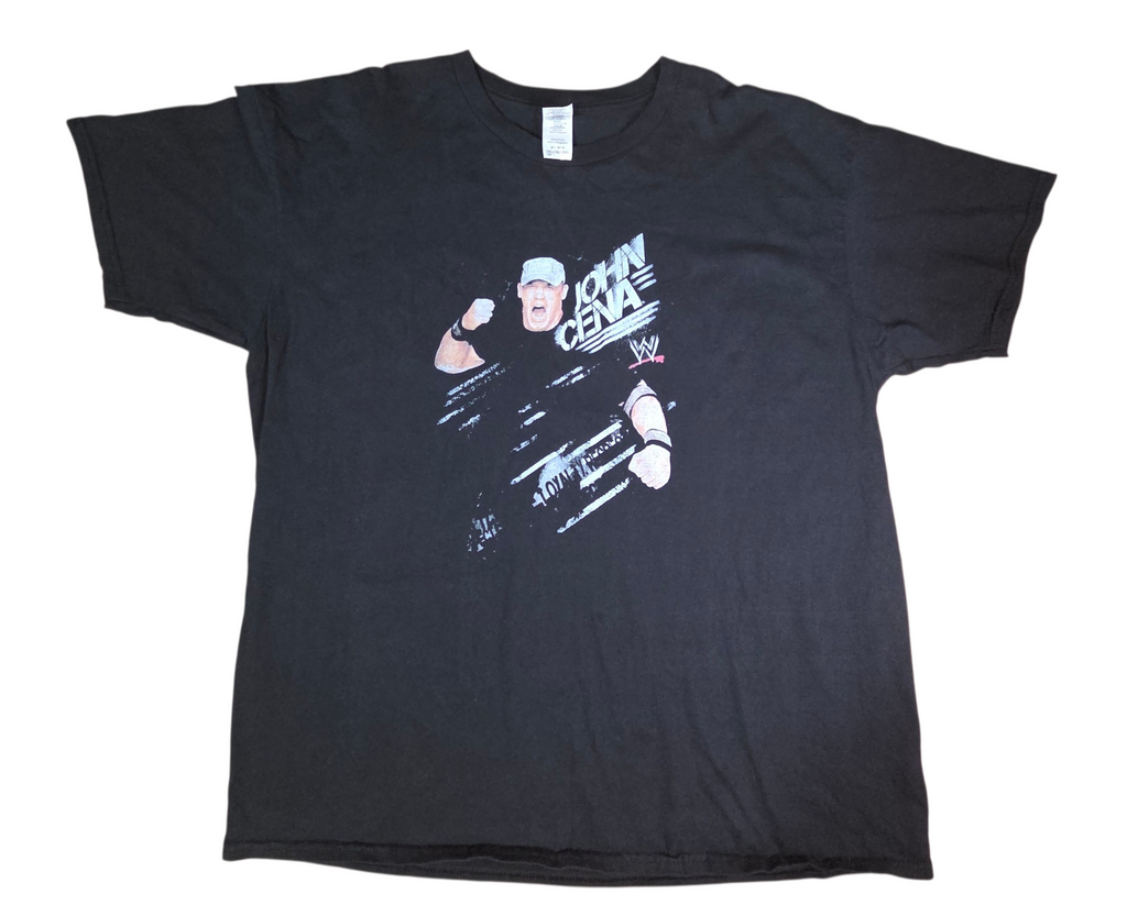 Y2K Vintage John Cena Hustle Loyalty Respect Black T-Shirt Mens 3XL