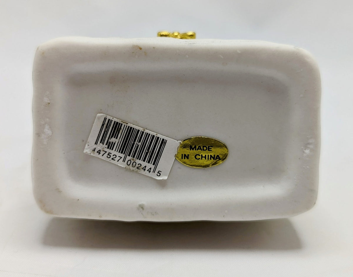 Department 56 Snowbunnies Making A Snowman Hinged Trinket Box image 3