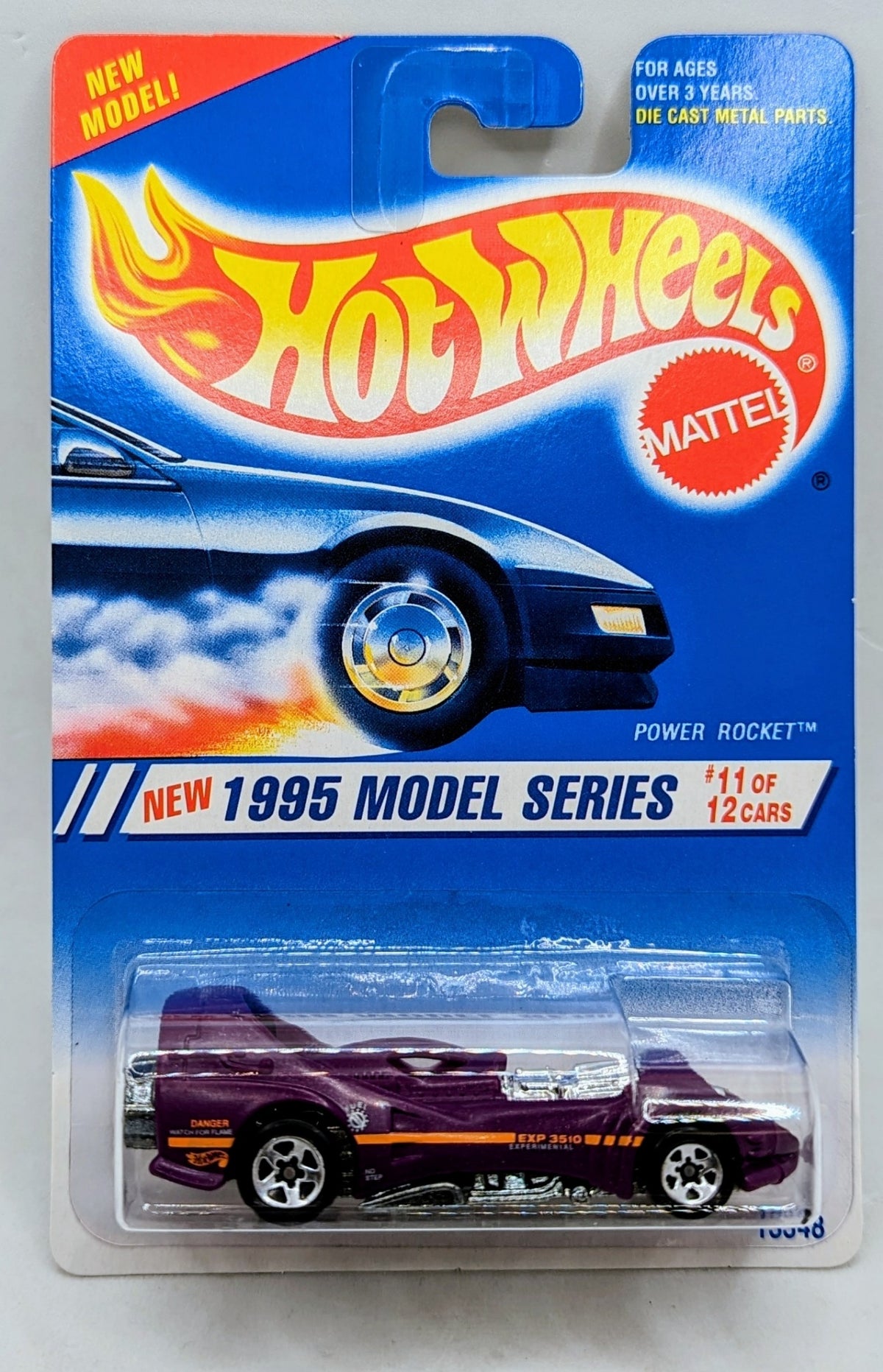 1995 Hot Wheels Power Rocket #351 Model Series 11 of 12 Purple Die-Cast Car