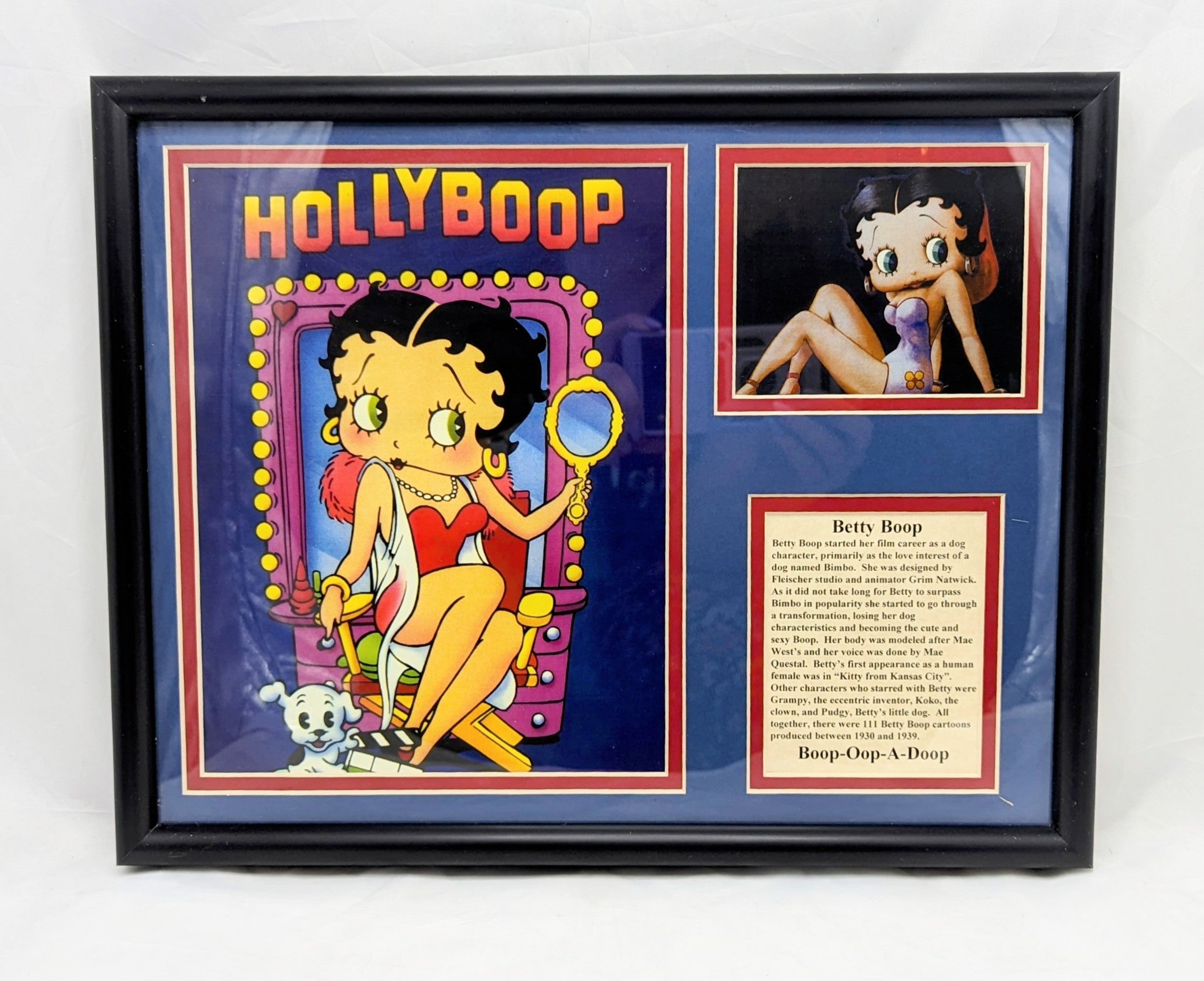 Betty Boop Photo & Information Card In Metal Photo Frame Custom Made