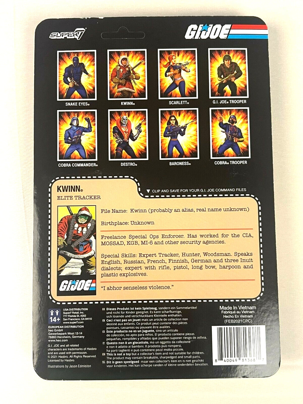 Super7 G.I. Joe ReAction Kwinn 3.75" Action Figure image 4