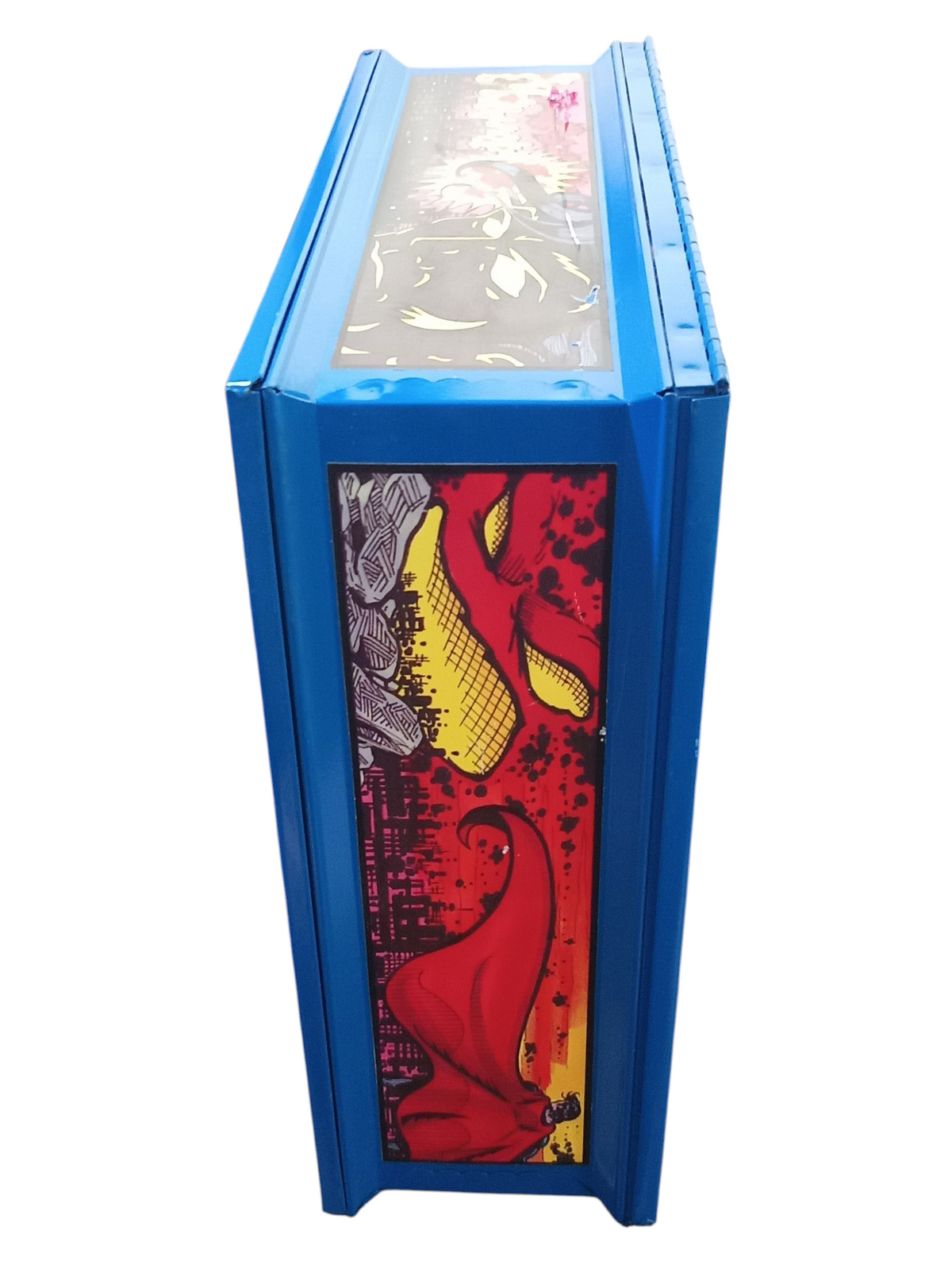 Vintage Metal Comic Card Protector Tin Metal Storage Superhero Rick Stasi Art image 6