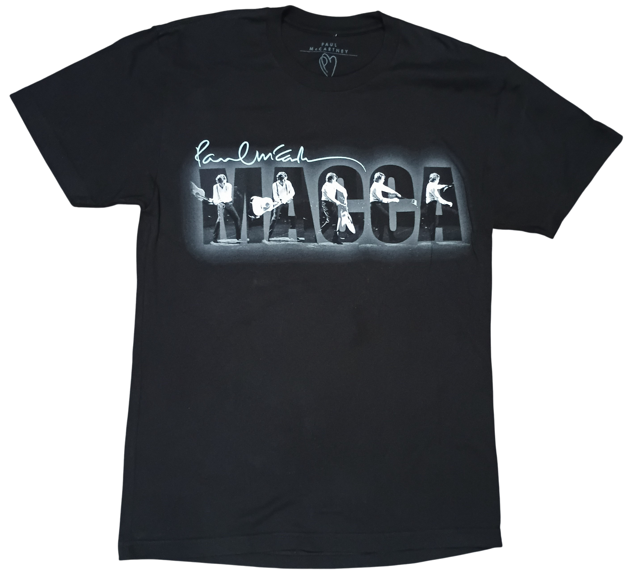 2013 Paul McCartney Out There Tour Macca Double Sided Black T-Shirt Size Small