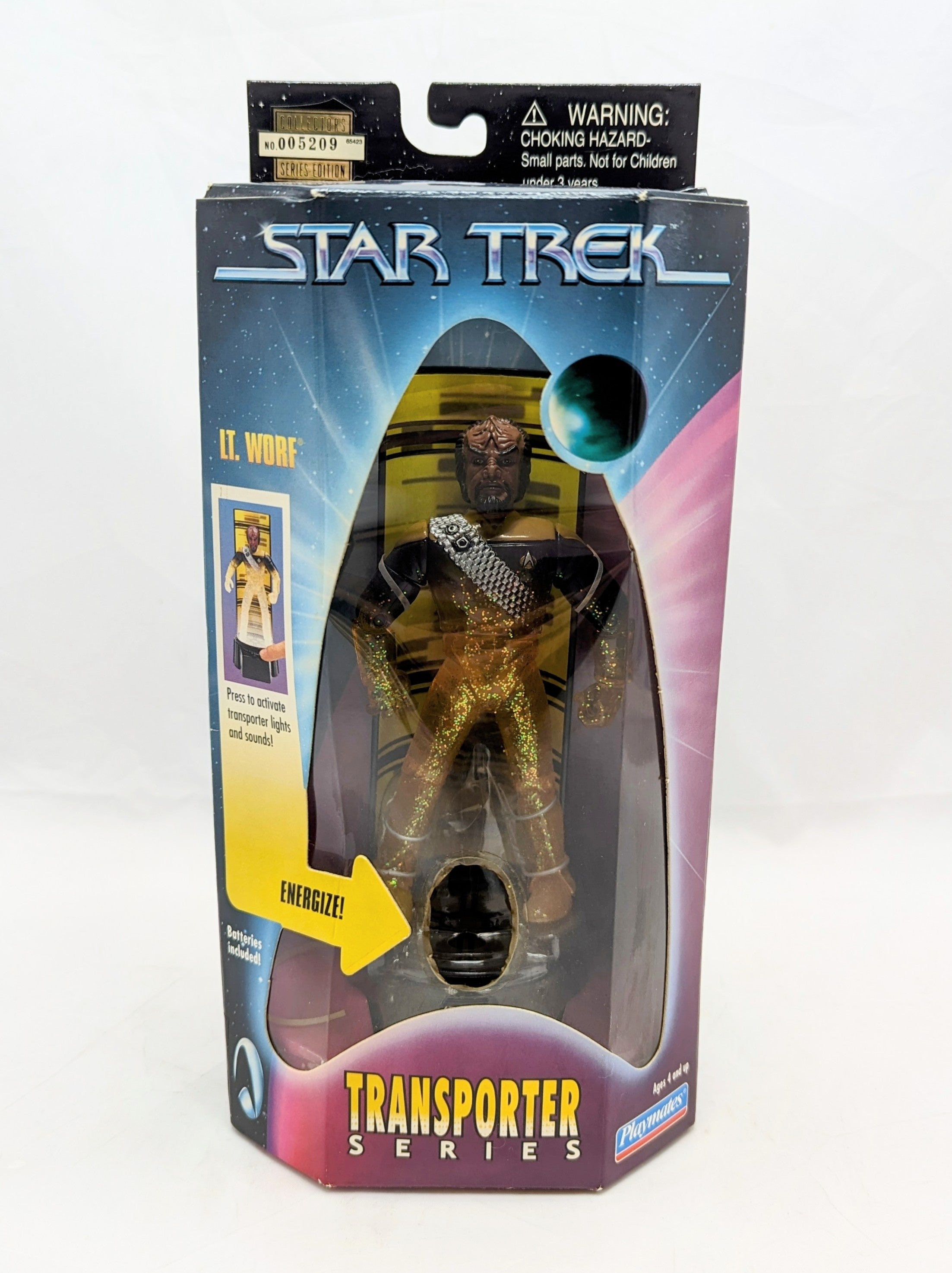 1998 Playmates Star Trek Transporter Series LT. Worf Figure