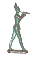 Vintage Lead Toy Soldier Marching w/ Flute Figurine