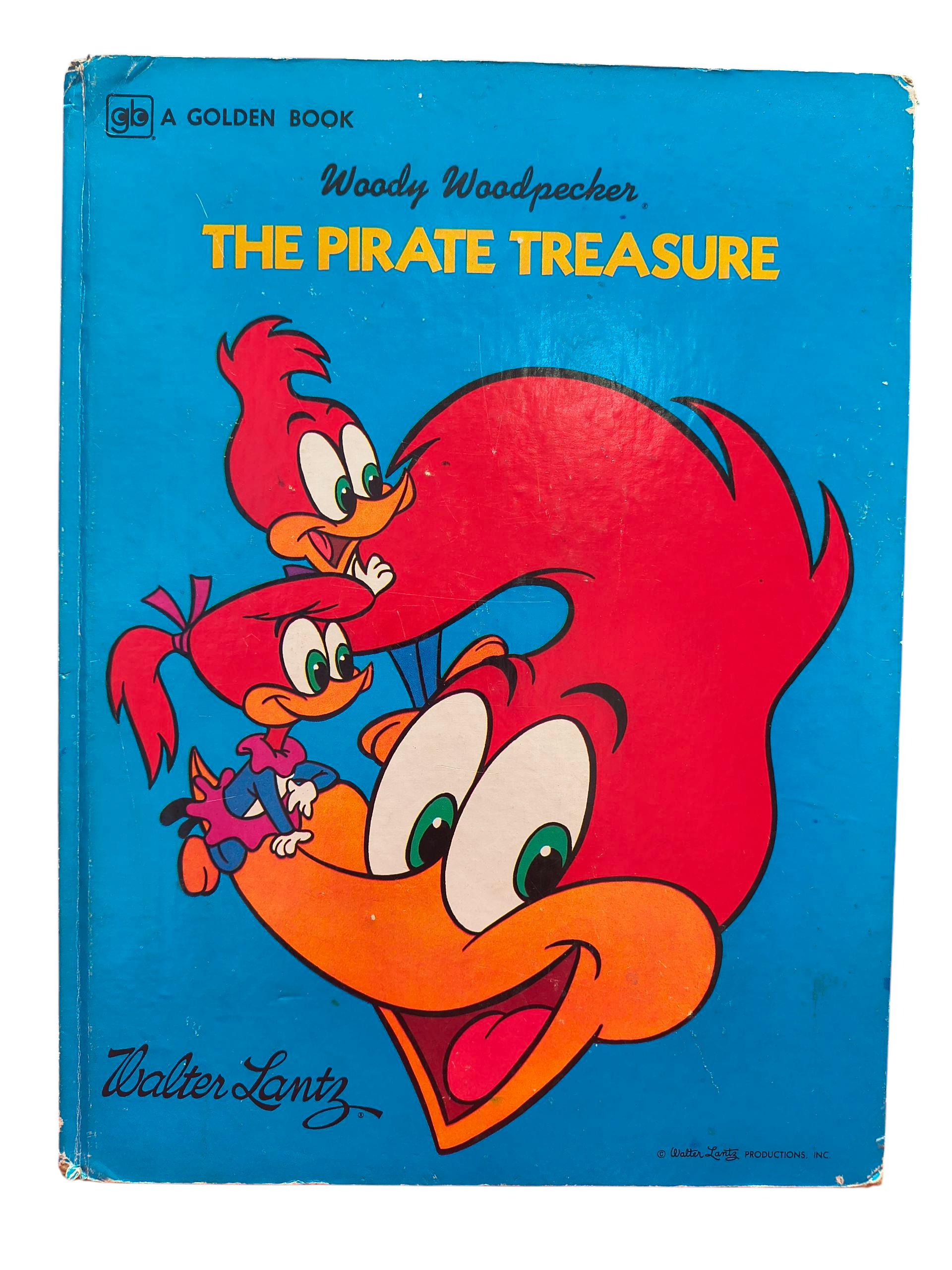 1977 A Golden Book Woody Woodpecker The Pirates Treasure HC ID:93182