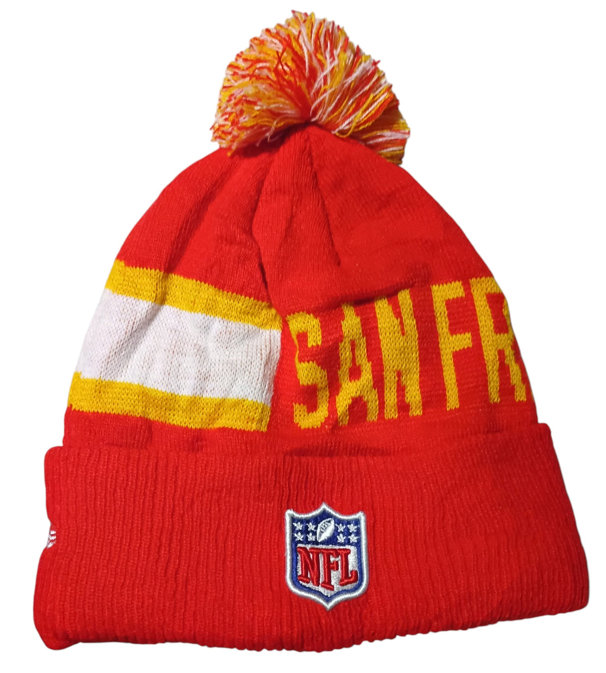 New Era 2024 NFL Sideline Tech San Francisco 49ers Knit Hat with Pom image 2