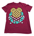 The Lost Bros Mickey Mouse Christmas Waffle Wreath Candy Cane Red T-Shirt Medium