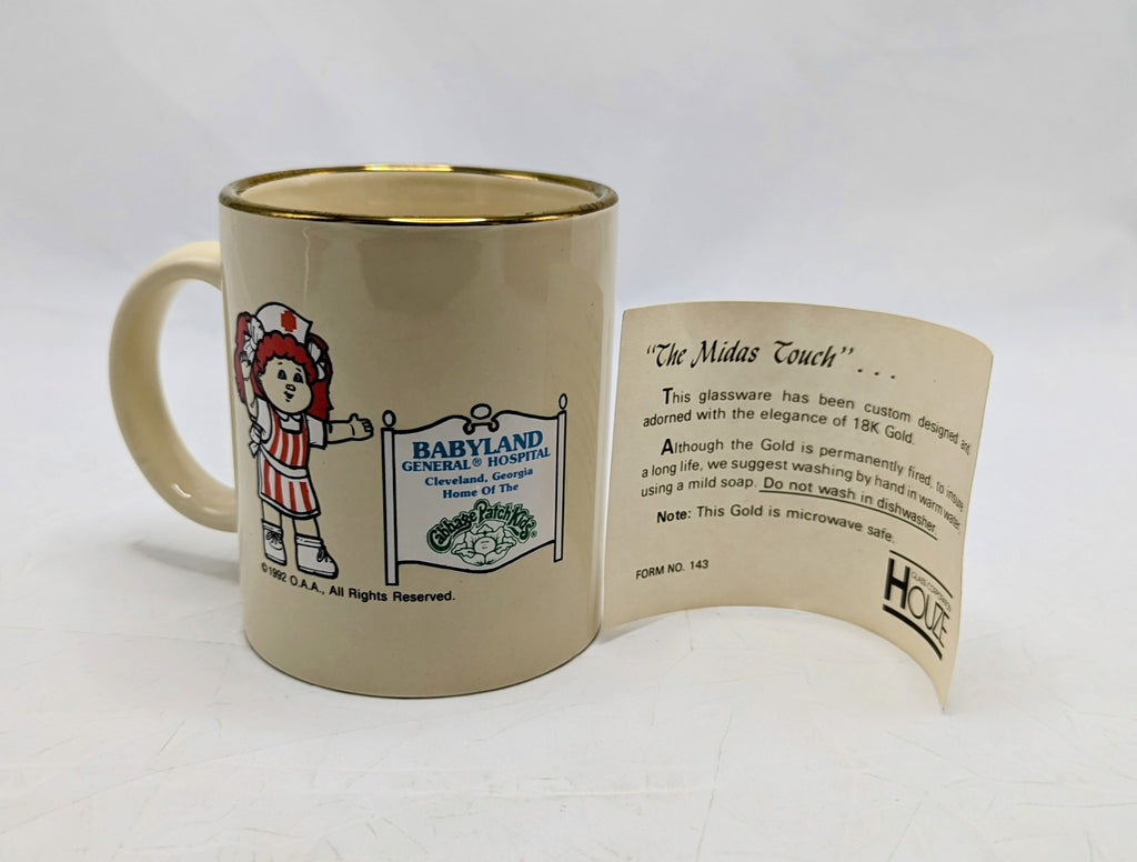 1992 Cabbage Patch Babyland General Hospital Stork We Deliver Cleveland Mug