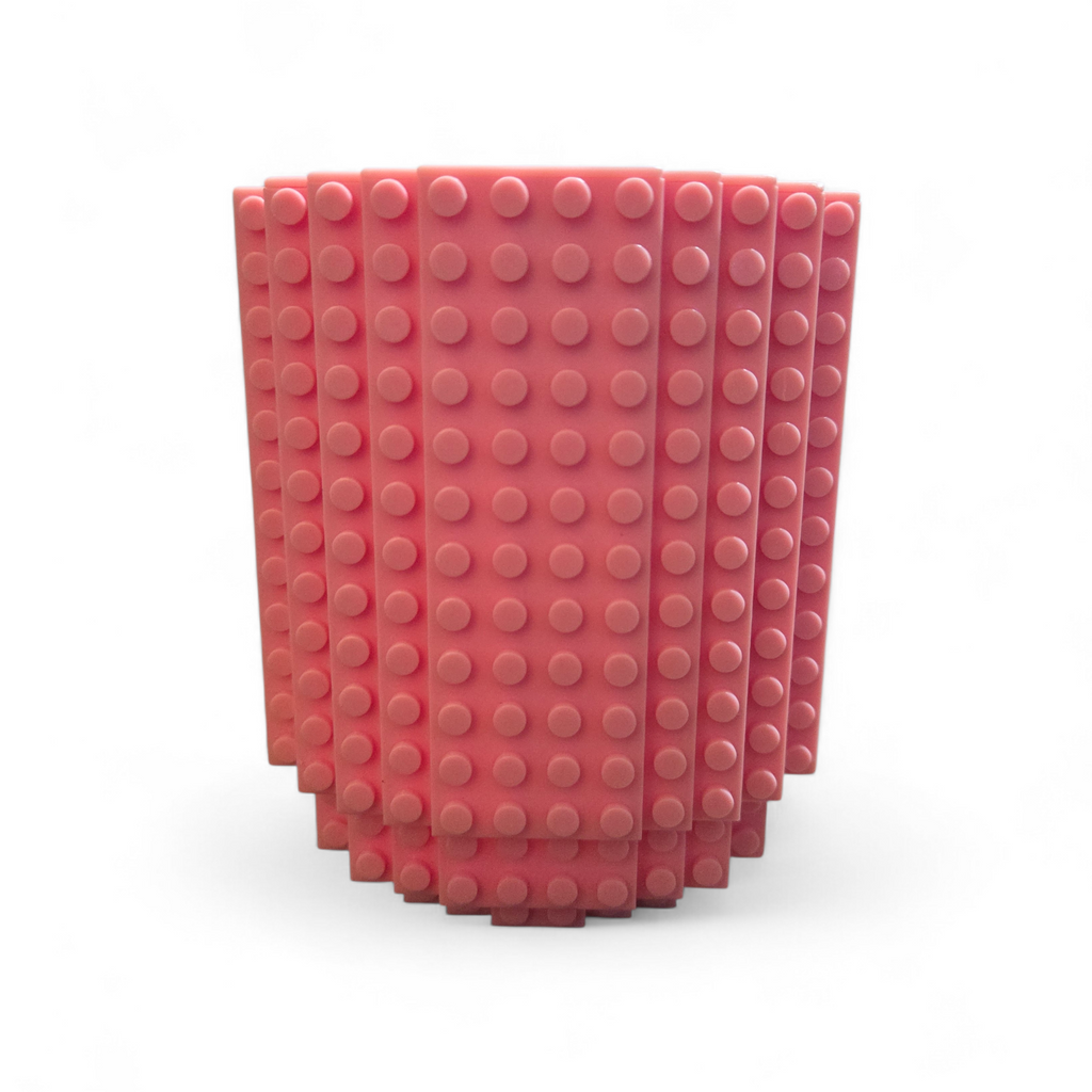 Pink Build-On Brick Mug BPA-Free 12oz Coffee Tea Grey Fits Major Brickmaker Lego image 5