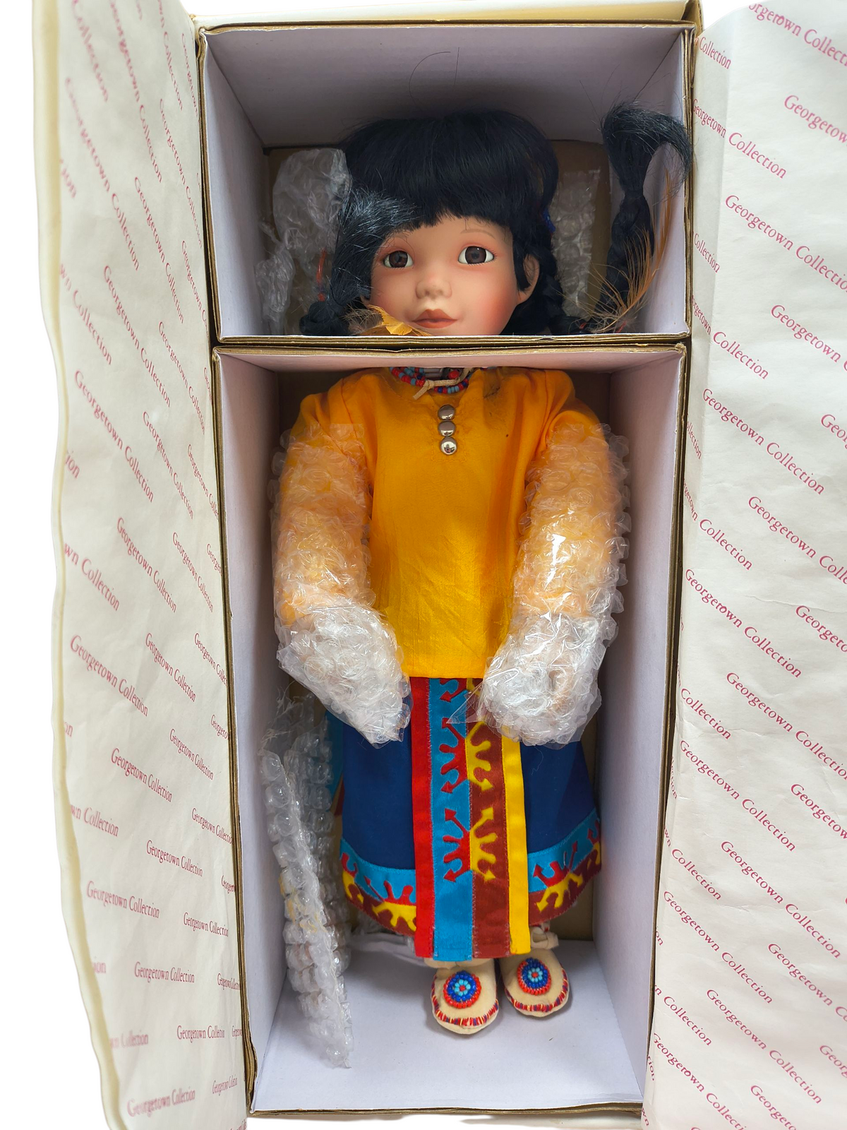 1994 Georgetown Collection Carol Theroux Native American Golden Flower 14" Doll image 3