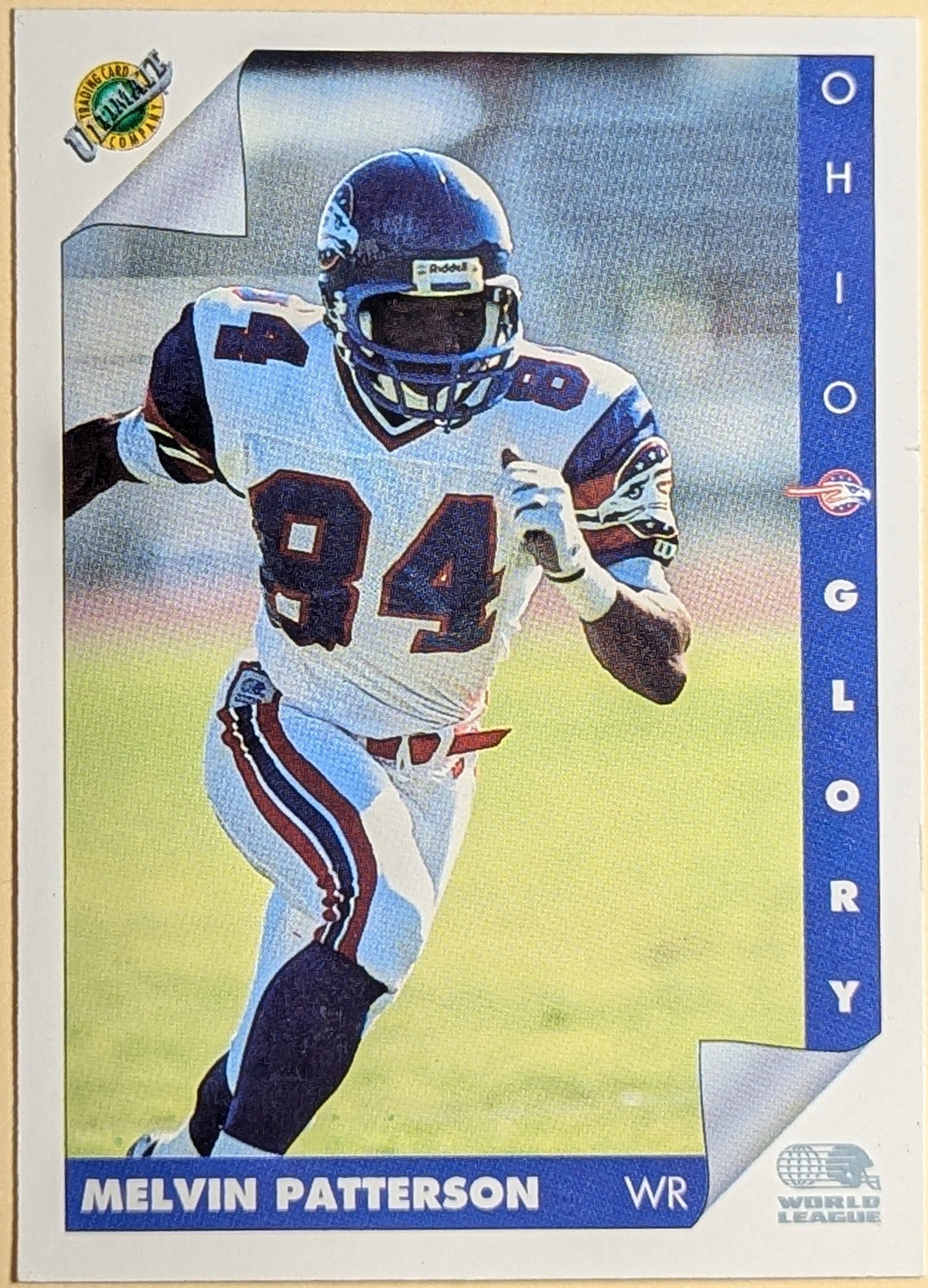 1992 Ultimate World League of American Football Melvin Patterson #168
