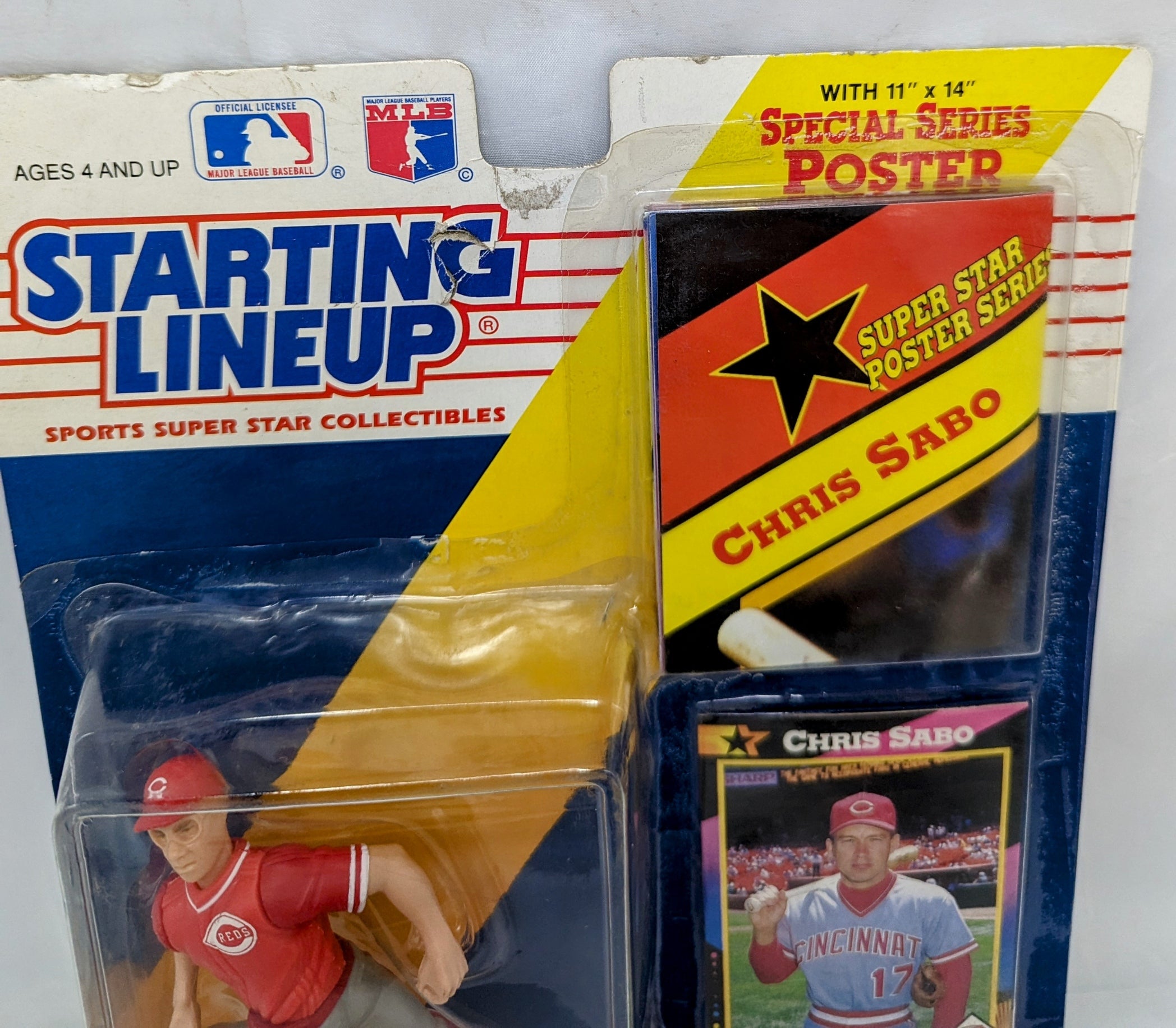 1992 Kenner Starting Lineup Chris Sabo Cincinnati Reds Figure image 2