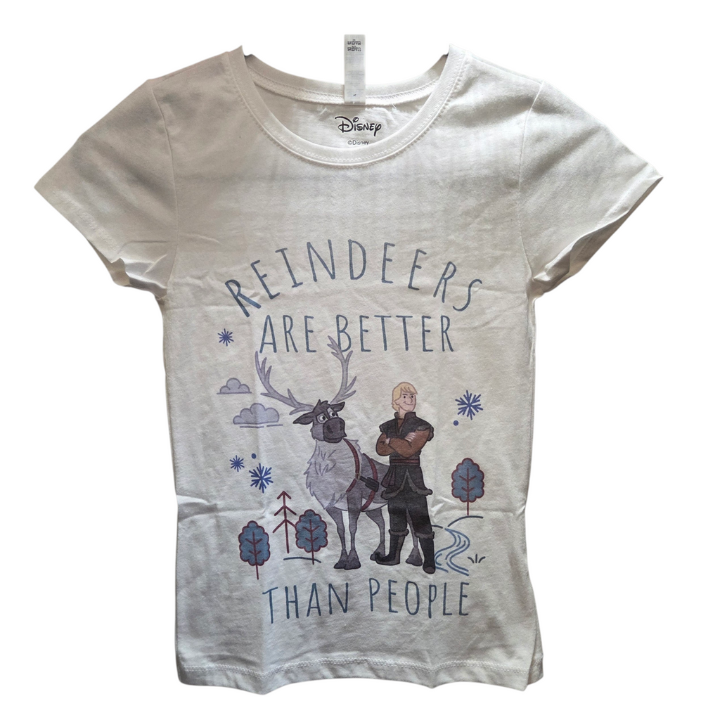 Disney Frozen Kristoff & Sven Reindeers Are Better Than People T-Shirt Medium
