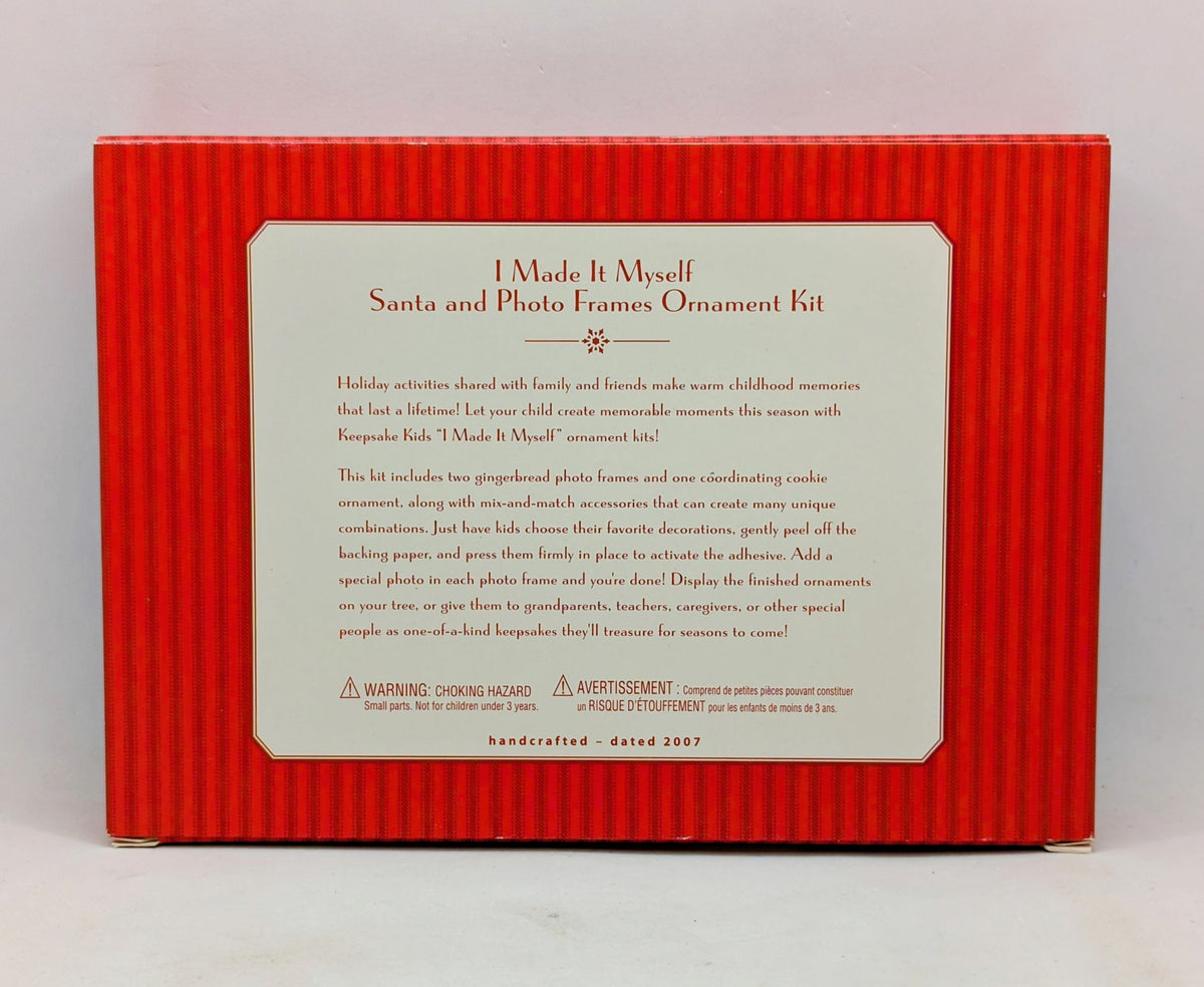 Hallmark Keepsake Kids I Made It Myself Santa and Photo Frames Ornament Kit image 2